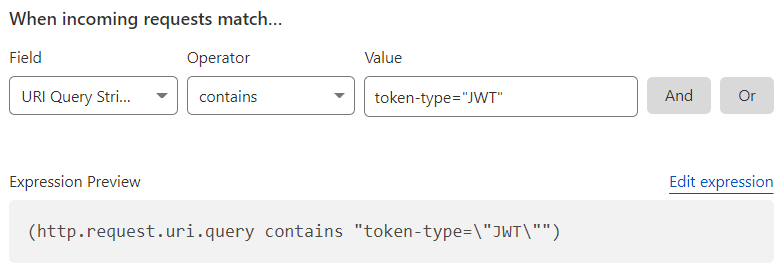 The Expression Editor displays rule values with special characters escaped using a backslash character