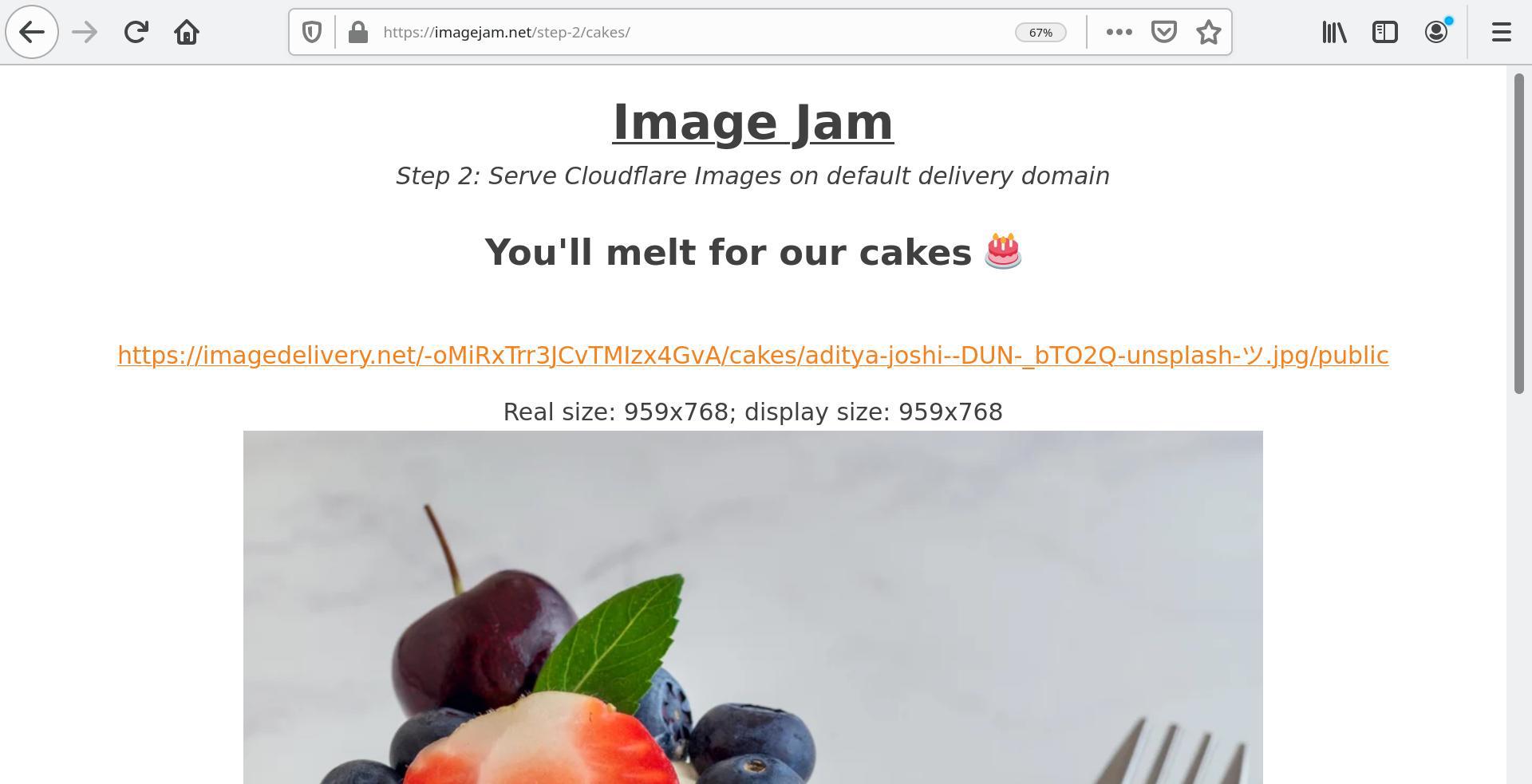 The URL for the image shows it&rsquo;s being served by Cloudflare images